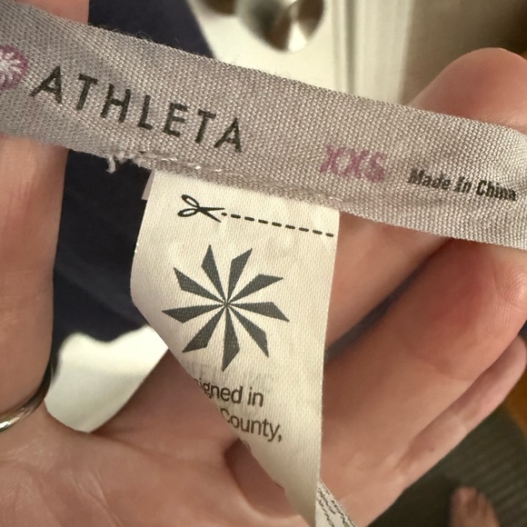 Athleta Reversible Explore Open Front Longline Cardigan Navy Gray Stripe - XXS - Picture 7 of 11